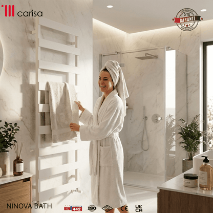 Carisa Ninova Bath Alüminyum Havlupan Modern Tasarım Beyaz - carisa