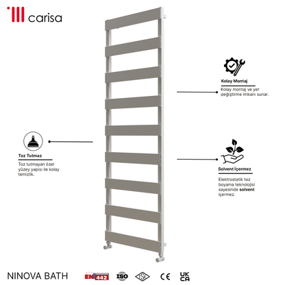 Carisa Ninova Bath Alüminyum Havlupan Modern Tasarım Beyaz - carisa