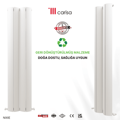 Carisa Nixie Alüminyum Radyatör Beyaz Standart Bağlantı - carisa