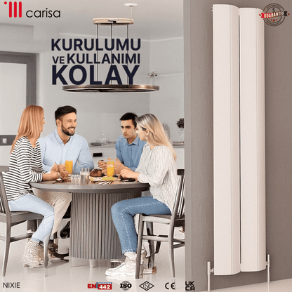 Carisa Nixie Alüminyum Radyatör Beyaz Standart Bağlantı - carisa