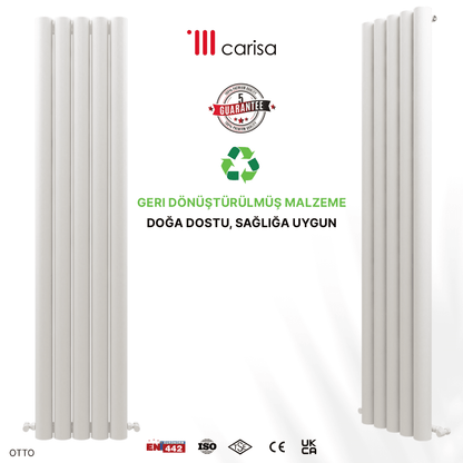 Carisa Otto Dikey Alüminyum Radyatör Modern Tasarım Beyaz - carisa