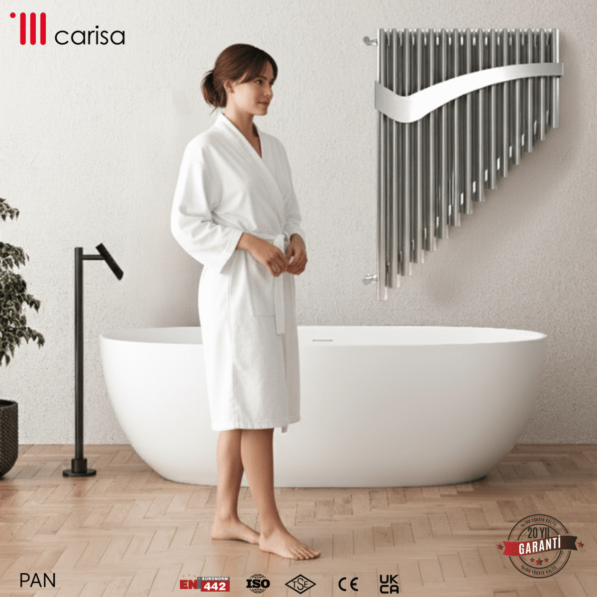 Carisa Pan Paslanmaz Çelik Havlupan Modern Tasarım Satine - carisa