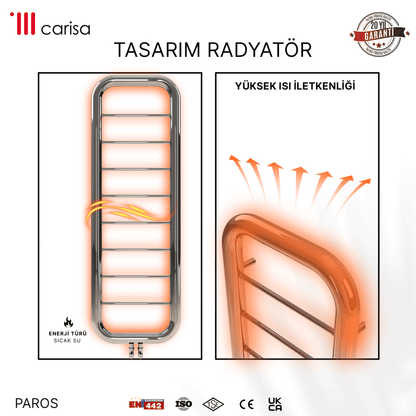 Carisa Paros Paslanmaz Çelik Havlupan Modern Tasarım Ayna Polisaj - carisa