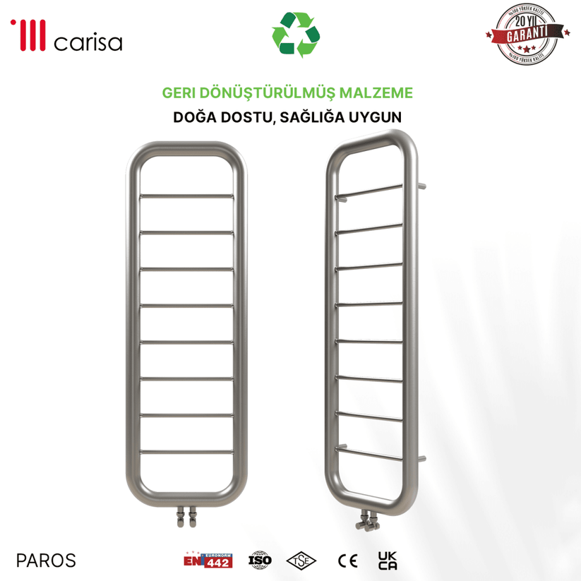 Carisa Paros Paslanmaz Çelik Havlupan Modern Tasarım Satine - carisa