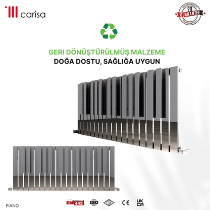 Carisa Piano Yatay Paslanmaz Çelik Radyatör Modern Tasarım Ayna Polisaj - carisa