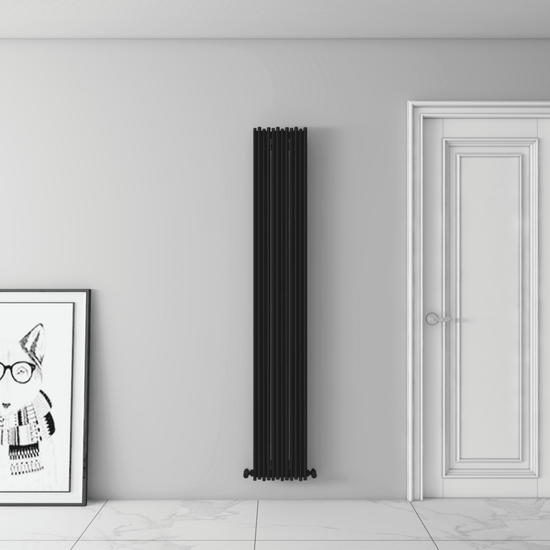 Carisa Pipette Dikey Alüminyum Radyatör Modern Tasarım Siyah - carisa