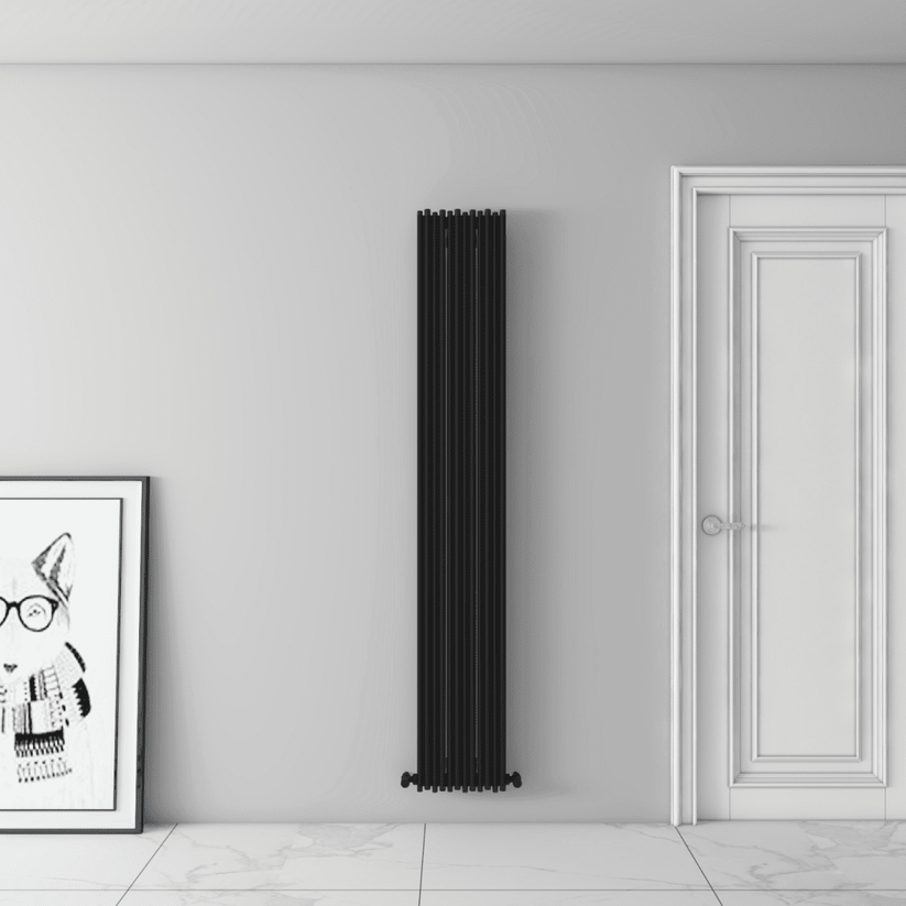 Carisa Pipette Dikey Alüminyum Radyatör Modern Tasarım Siyah - carisa