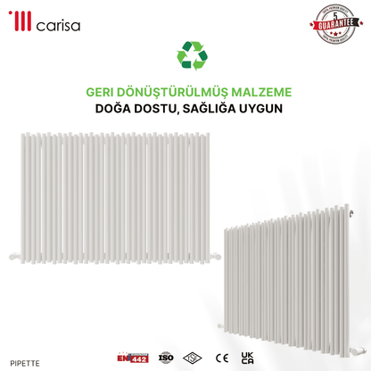 Carisa Pipette Yatay Alüminyum Radyatör Modern Tasarım Beyaz - carisa
