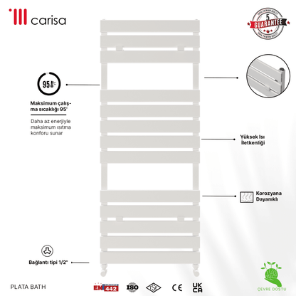 Carisa Plata Bath Alüminyum Havlupan Modern Tasarım Beyaz - carisa