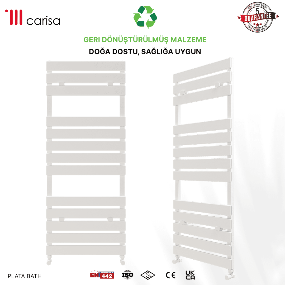 Carisa Plata Bath Alüminyum Havlupan Modern Tasarım Beyaz - carisa