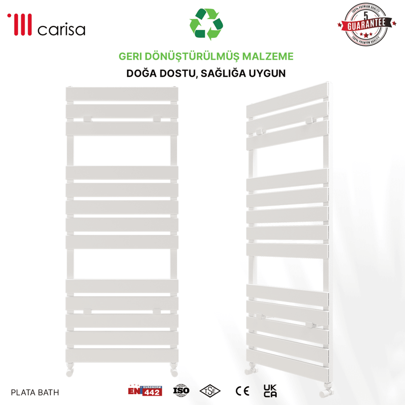 Carisa Plata Bath Alüminyum Havlupan Modern Tasarım Beyaz - carisa
