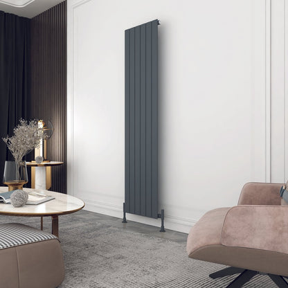 Carisa Plata Dikey Alüminyum Radyatör Modern Tasarım Antrasit - carisa