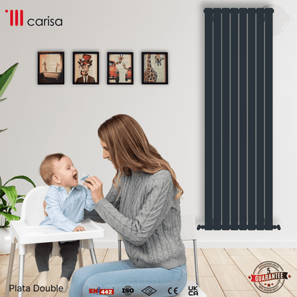 Carisa Plata Dikey Alüminyum Radyatör Modern Tasarım Antrasit - carisa