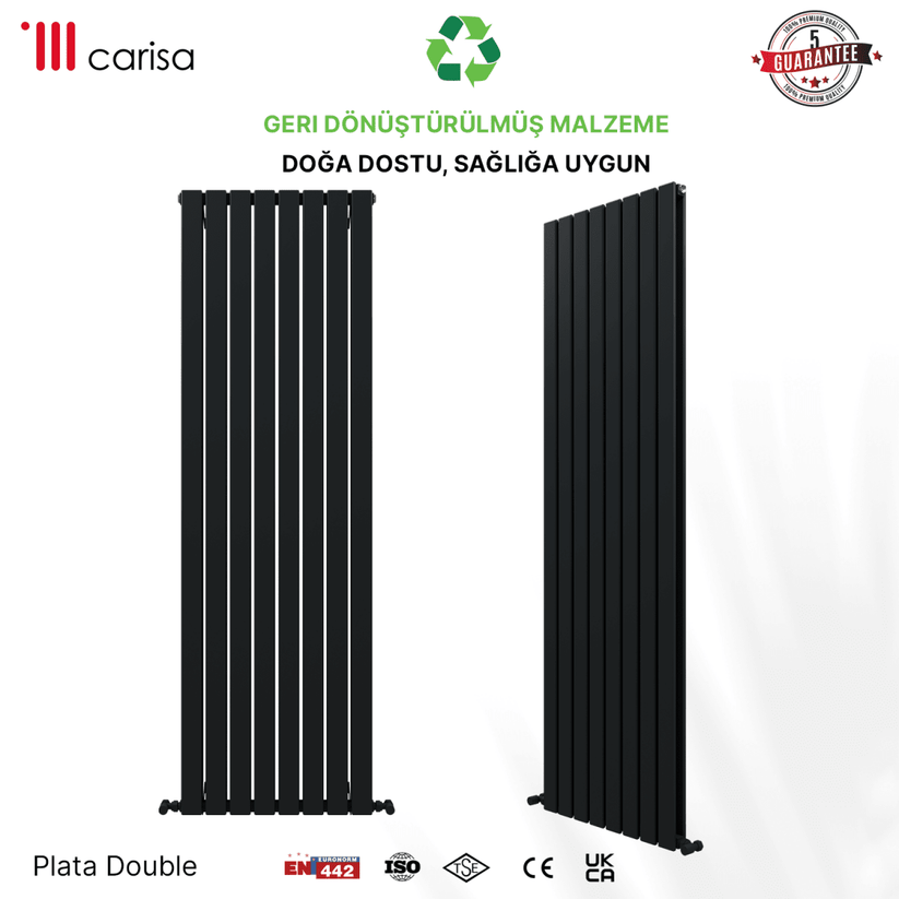 Carisa Plata Dikey Alüminyum Radyatör Modern Tasarım Antrasit - carisa