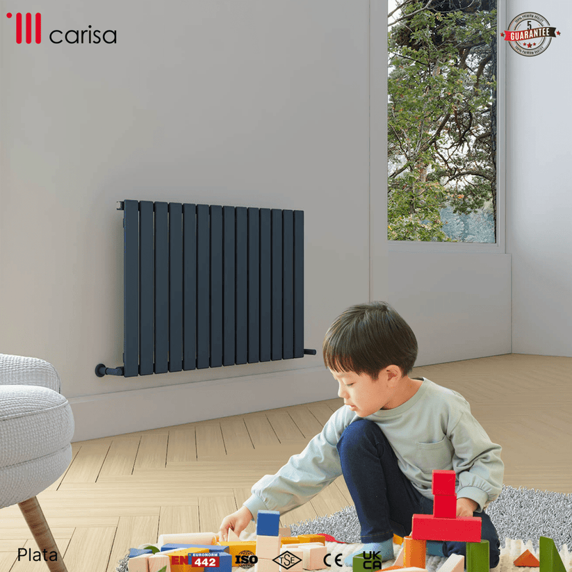 Carisa Plata Yatay Alüminyum Radyatör Modern Tasarım Antrasit - carisa