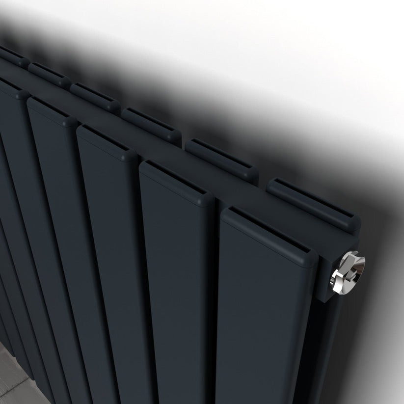 Carisa Plata Yatay Alüminyum Radyatör Modern Tasarım Antrasit - carisa