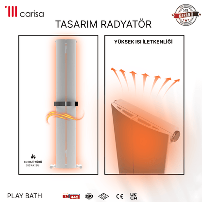 Carisa Play Bath Alüminyum Havlupan Modern Tasarım Beyaz - carisa