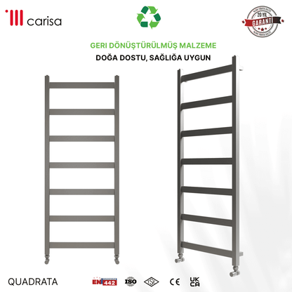 Carisa Quadrata Paslanmaz Çelik Havlupan Modern Tasarım Ayna Polisaj - carisa