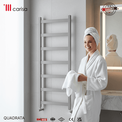 Carisa Quadrata Paslanmaz Çelik Havlupan Modern Tasarım Ayna Polisaj - carisa