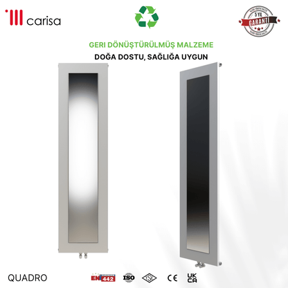 Carisa Quadro Dikey Alüminyum Radyatör Modern Tasarım Beyaz - Carisa