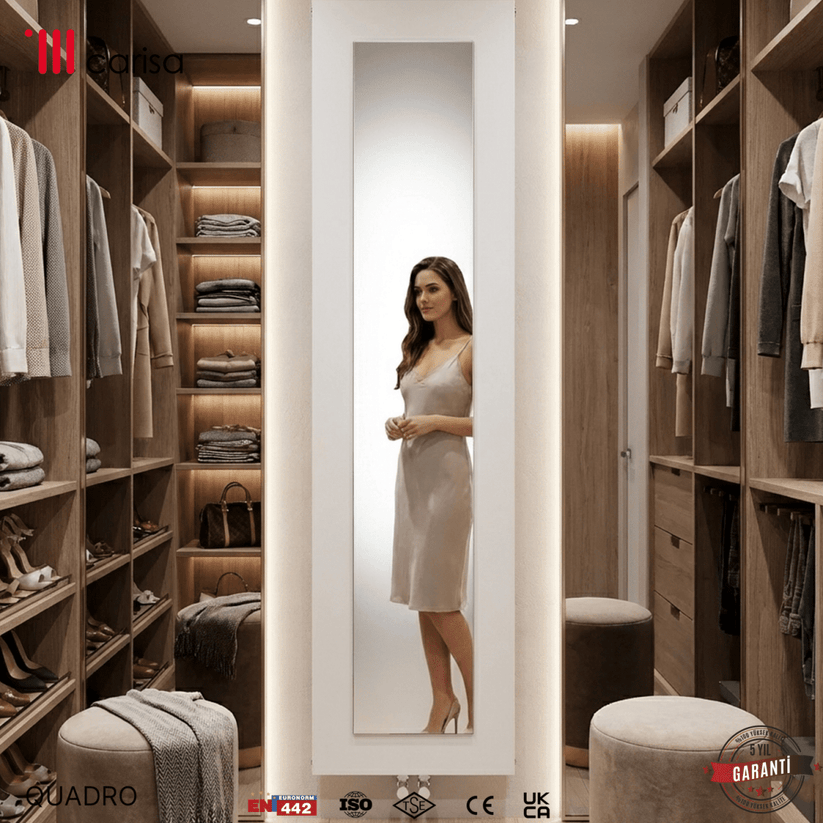 Carisa Quadro Dikey Alüminyum Radyatör Modern Tasarım Beyaz - Carisa