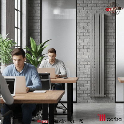 Carisa Sarp Dikey Paslanmaz Çelik Radyatör Modern Tasarım Satine - carisa