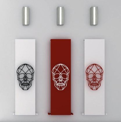 Carisa Skully Dikey Alüminyum Radyatör Modern Tasarım Beyaz Kırmızı Siyah - carisa