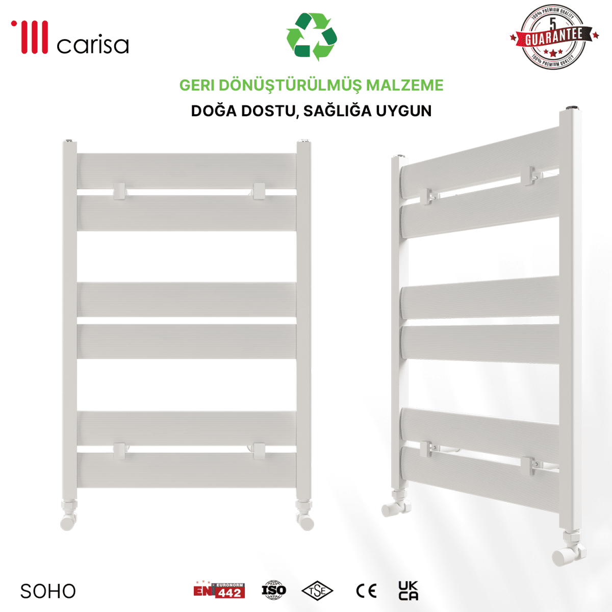 Carisa Soho Alüminyum Havlupan Modern Tasarım Beyaz - carisa