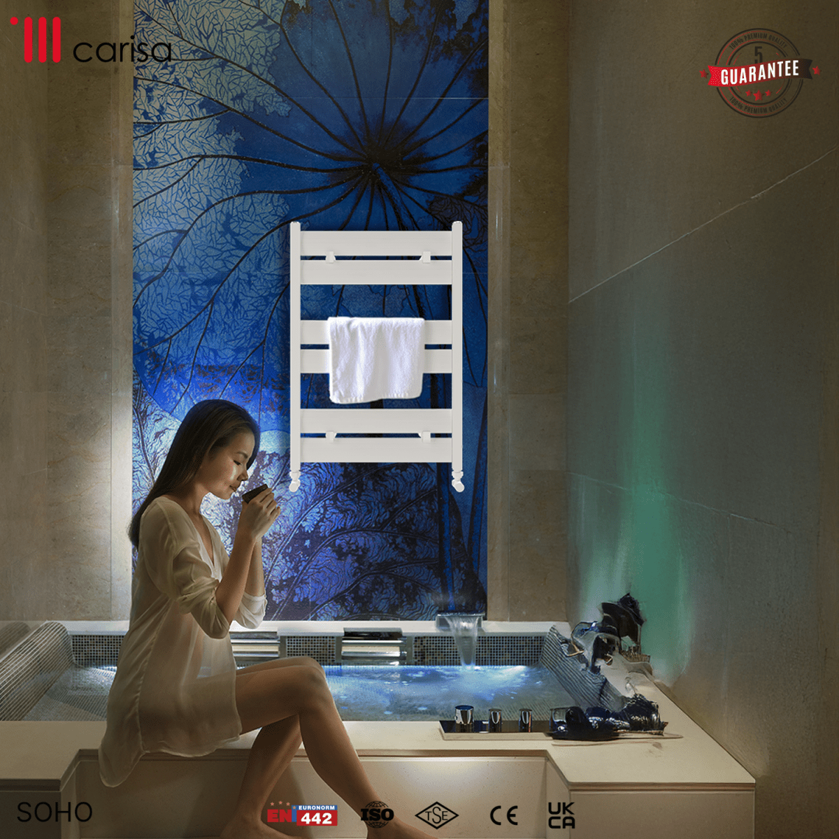 Carisa Soho Alüminyum Havlupan Modern Tasarım Beyaz - carisa