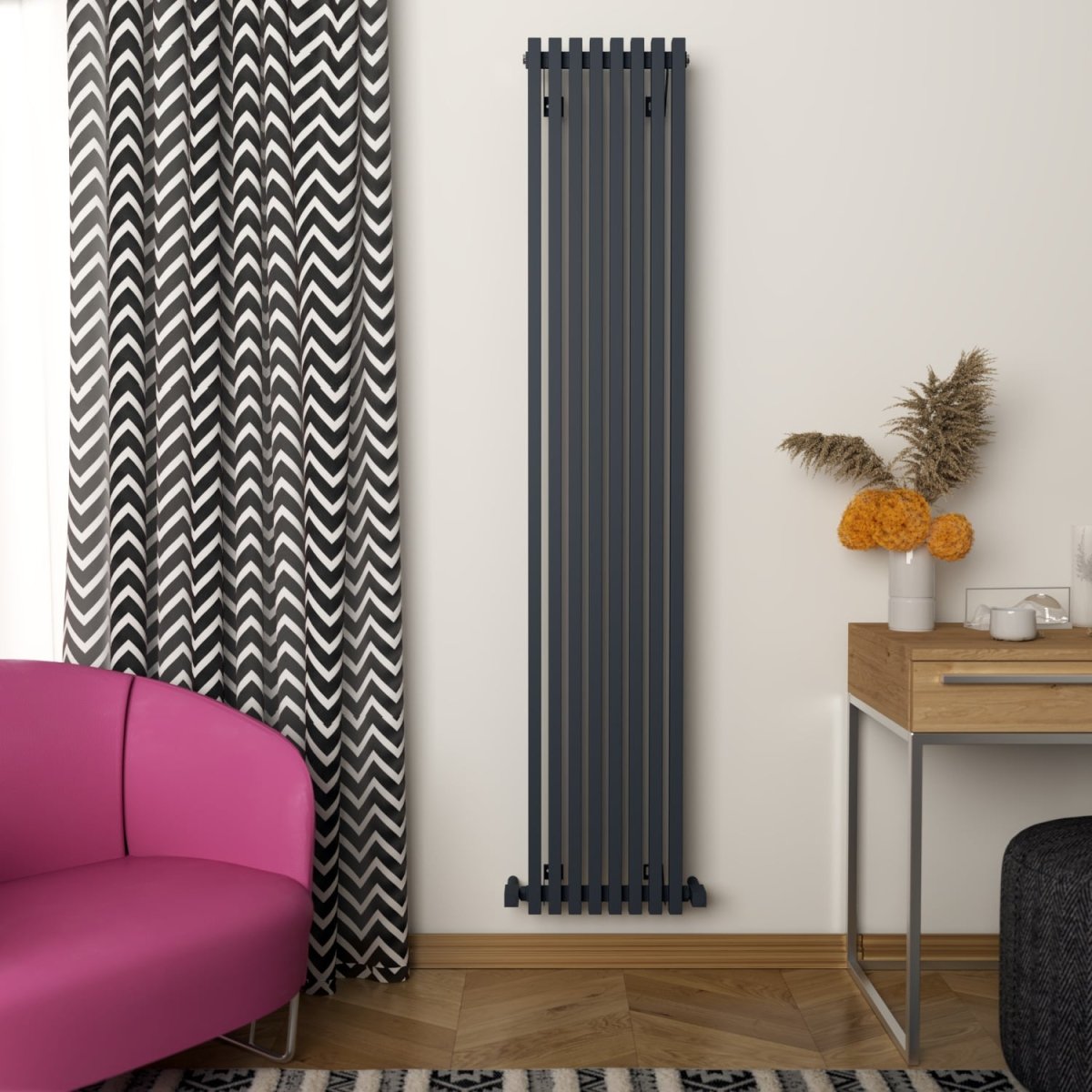 Carisa Sophia Alüminyum Radyatör Siyah HB Orta Bağlantı - carisa