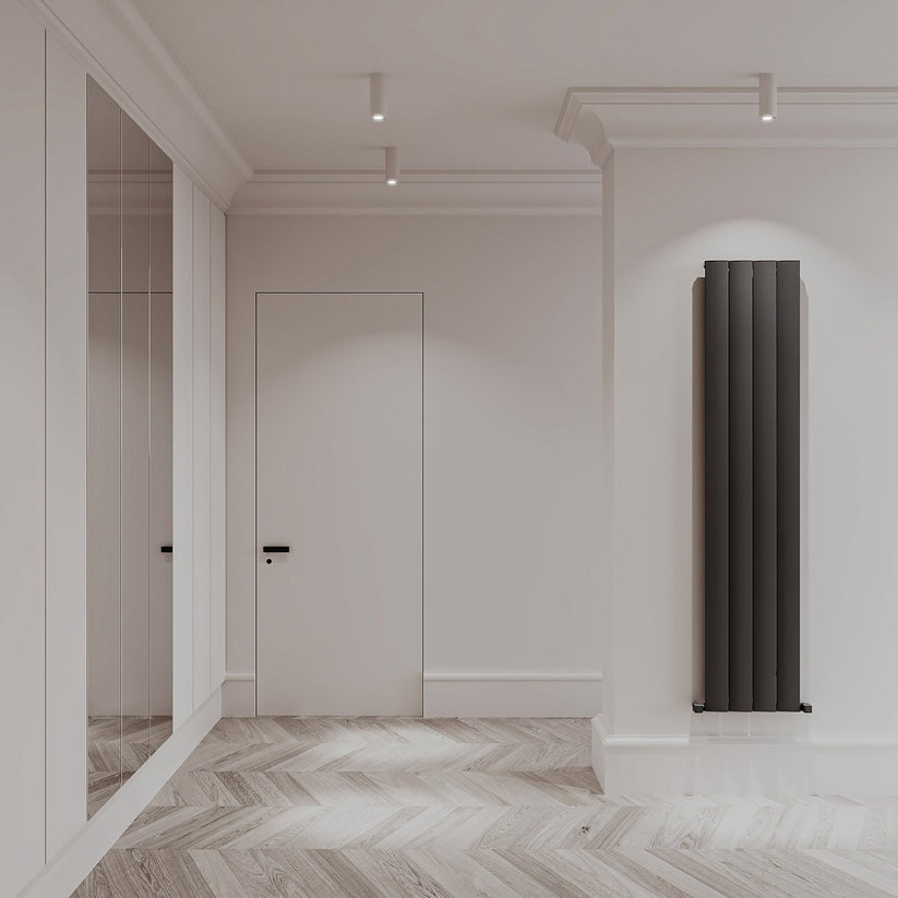 Carisa Step Dikey Alüminyum Radyatör Modern Tasarım Siyah - carisa