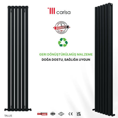 Carisa Tallis Double Alüminyum Radyatör Antrasit Standart Bağlantı - carisa
