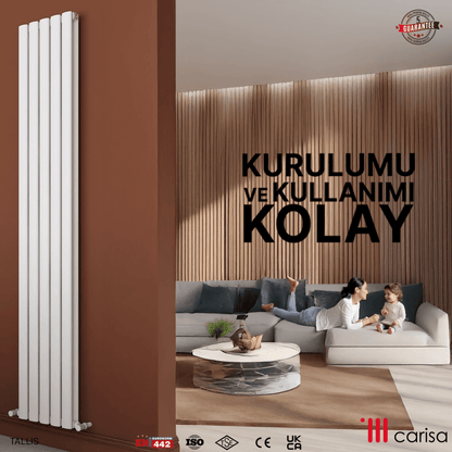 Carisa Tallis Double Alüminyum Radyatör Beyaz Standart Bağlantı. - carisa