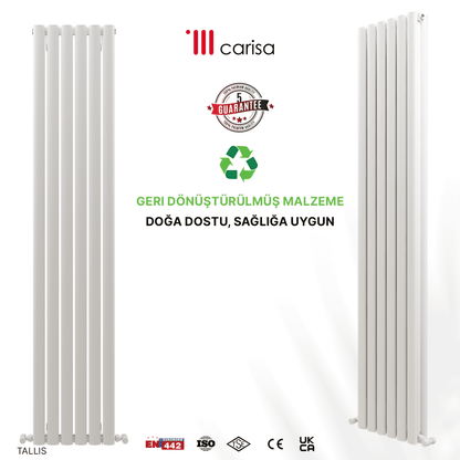 Carisa Tallis Double Alüminyum Radyatör Beyaz Standart Bağlantı. - carisa