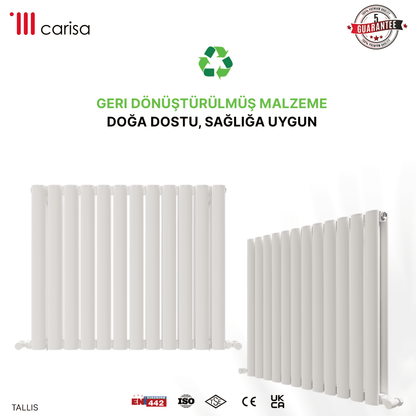 Carisa Tallis Double Alüminyum Radyatör Beyaz Standart Bağlantı. - carisa