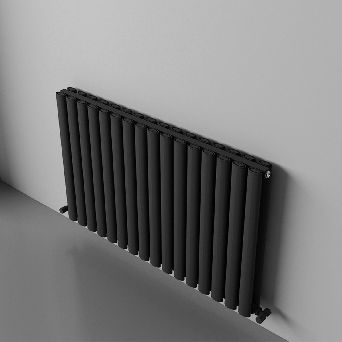 Carisa Tallis Double Alüminyum Radyatör Siyah Standart Bağlantı - carisa
