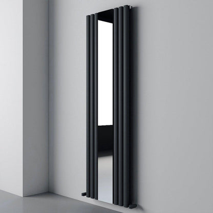 Carisa Tallis Mirror Dikey Alüminyum Radyatör Modern Tasarım Siyah - Carisa