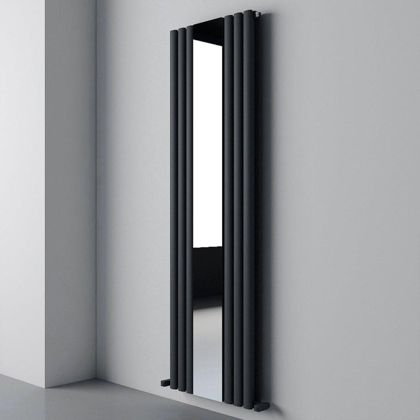 Carisa Tallis Mirror Dikey Alüminyum Radyatör Modern Tasarım Siyah - Carisa
