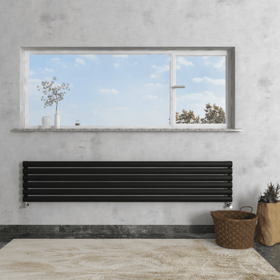 Carisa Tallis Xl Yatay Alüminyum Radyatör Modern Tasarım Siyah - carisa