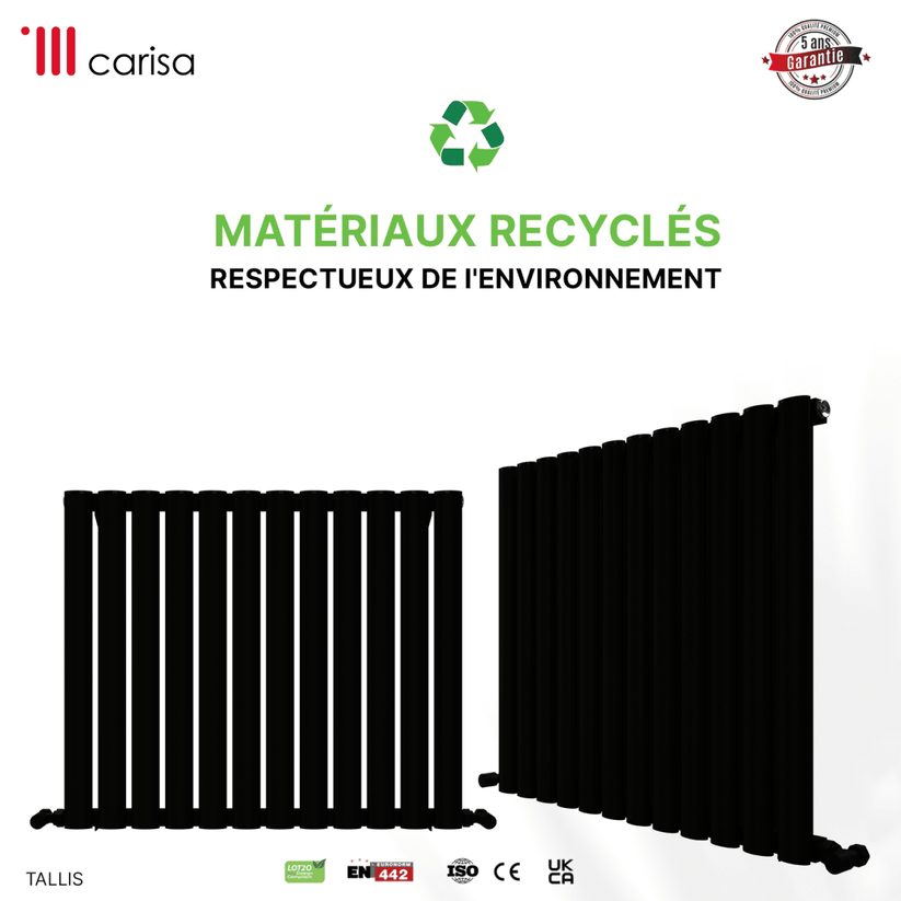 Carisa Tallis Yatay Alüminyum Radyatör Modern Tasarım Siyah - carisa