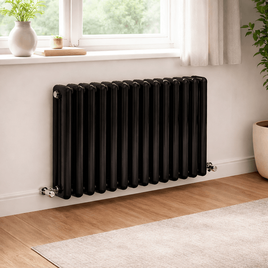 Carisa Tubo Alüminyum Radyatör Siyah Standart Bağlantı - carisa