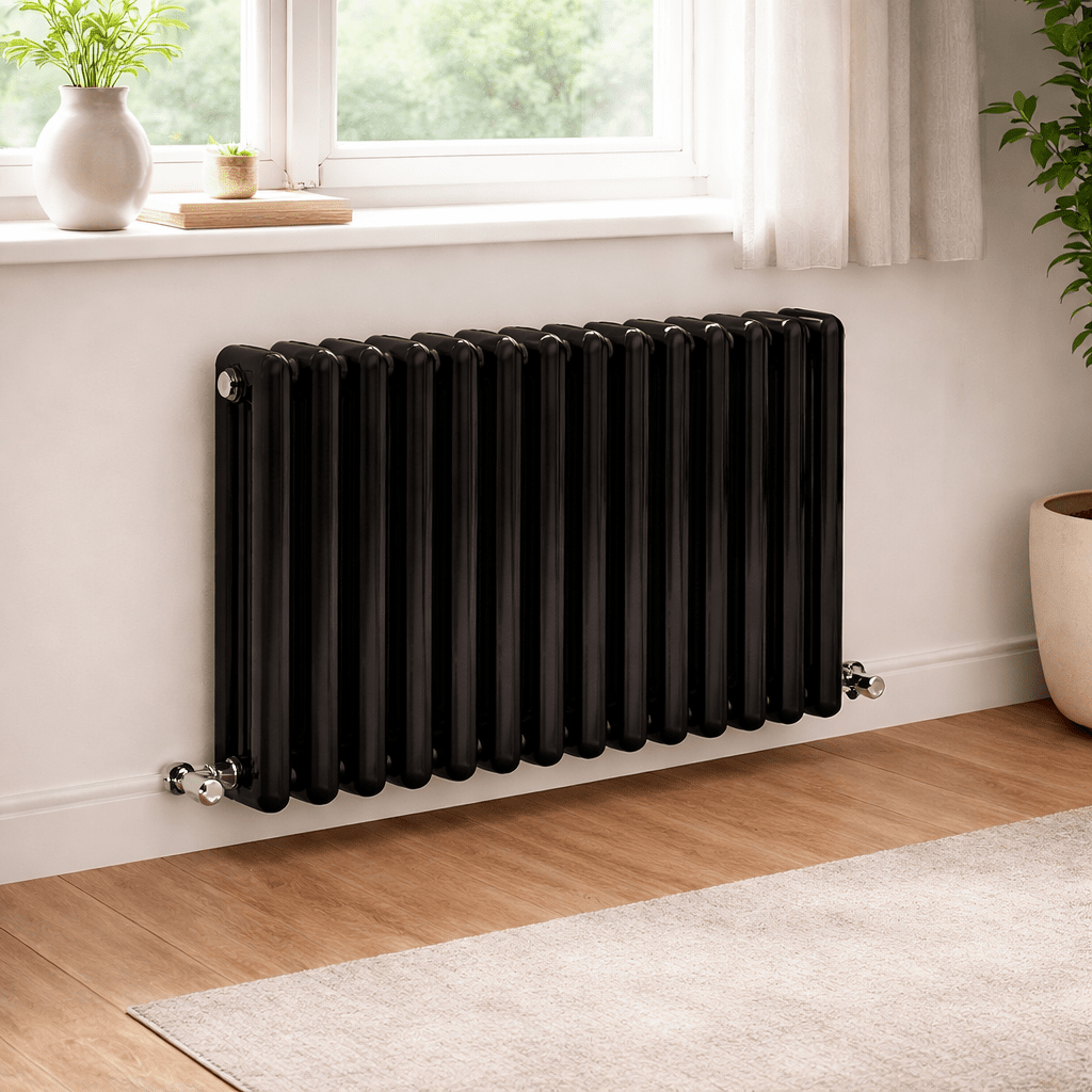 Carisa Tubo Alüminyum Radyatör Siyah Standart Bağlantı - carisa