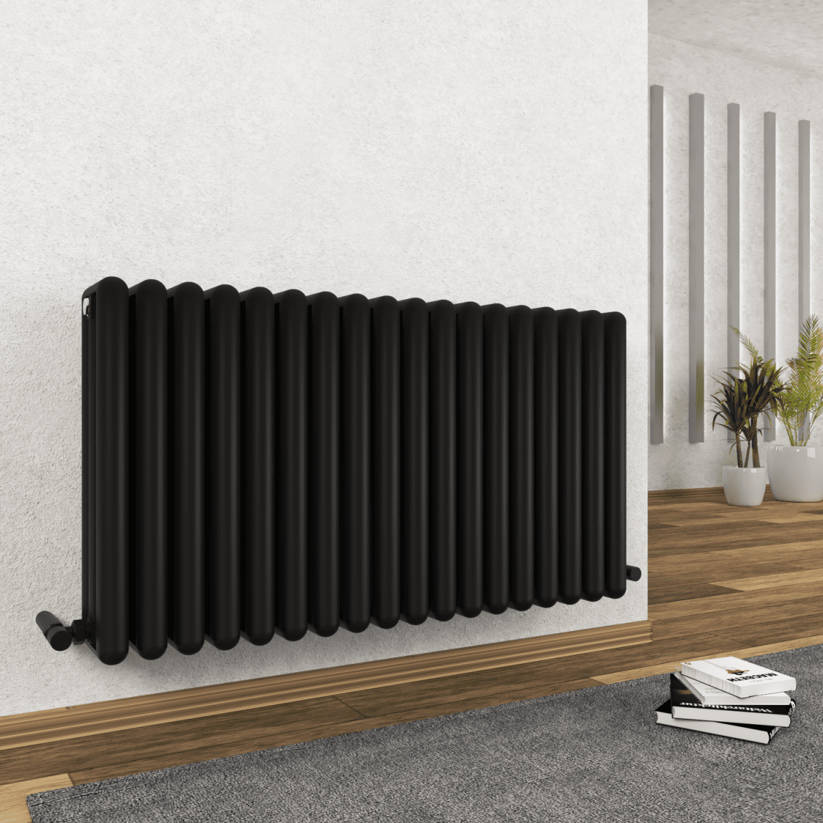 Carisa Tubo Alüminyum Radyatör Siyah Standart Bağlantı - carisa