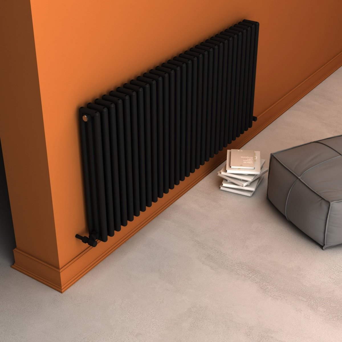 Carisa Tubulous Yatay Alüminyum Radyatör Modern Tasarım Siyah - carisa