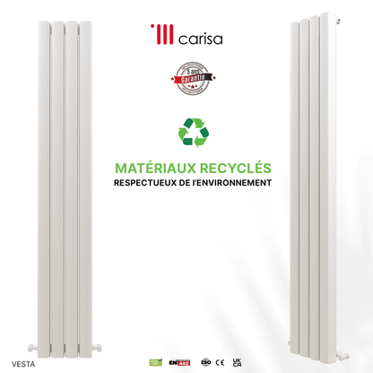 Carisa Vesta Dikey Alüminyum Radyatör Modern Tasarım Beyaz - carisa