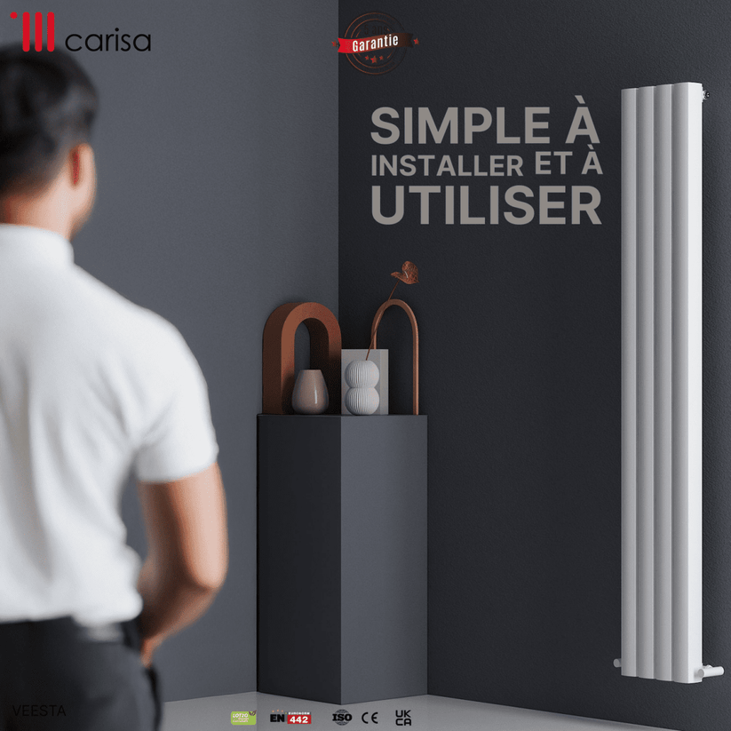 Carisa Vesta Dikey Alüminyum Radyatör Modern Tasarım Beyaz - carisa