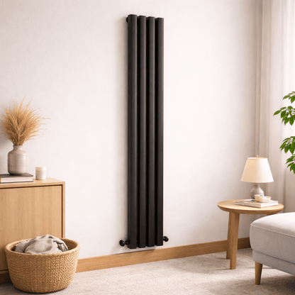 Carisa Vesta Dikey Alüminyum Radyatör Modern Tasarım Siyah - carisa