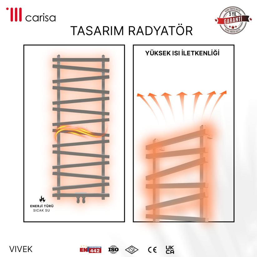 Carisa Vivek Alüminyum Havlupan Modern Tasarım Beyaz ürün görseli