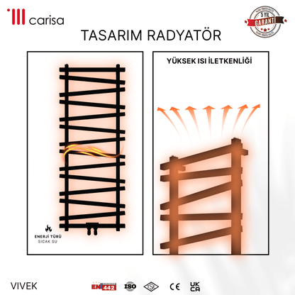 Carisa Vivek Alüminyum Havlupan Modern Tasarım Siyah - carisa