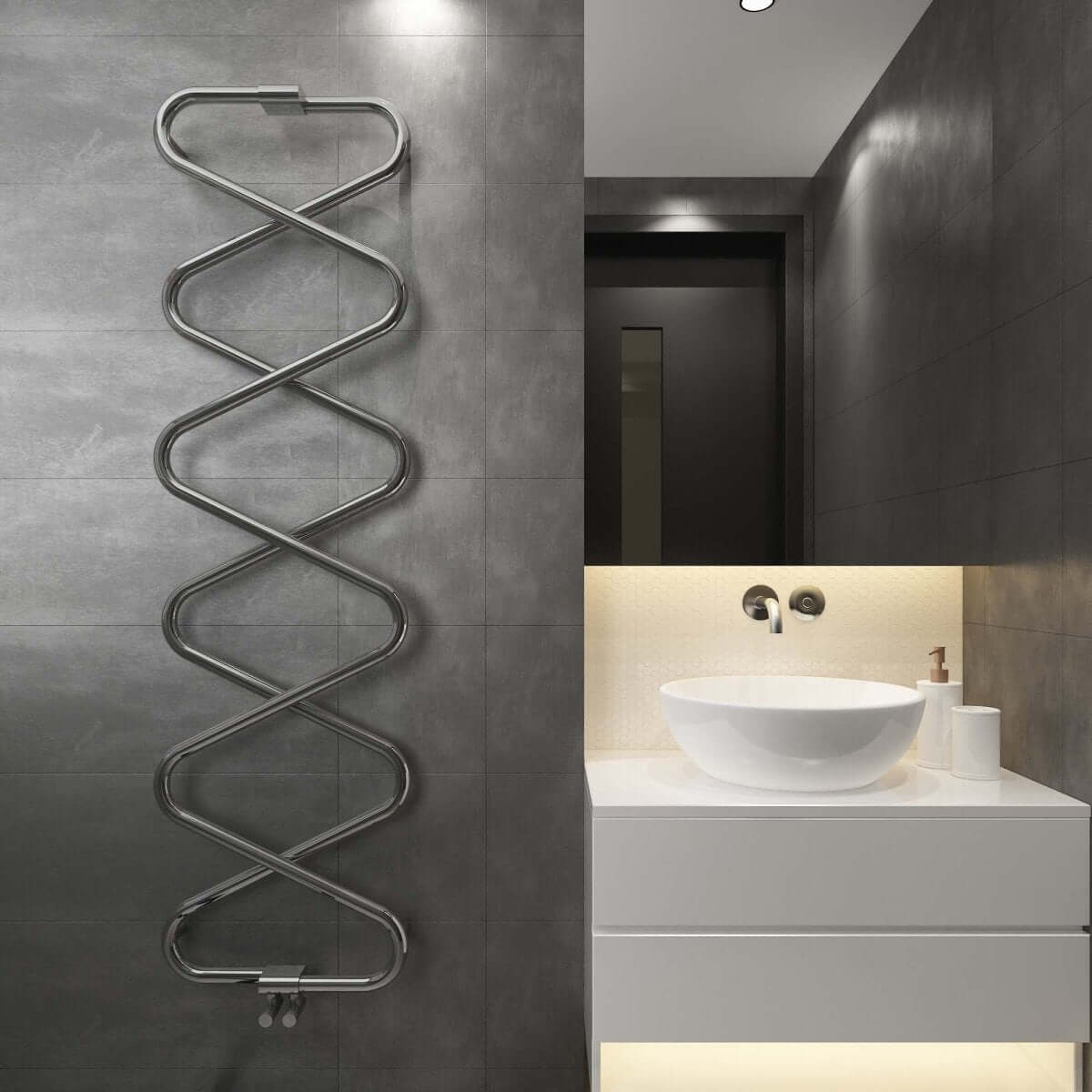 Carisa Ziggy Paslanmaz Çelik Radyatör Modern Tasarım Ayna Polisaj - carisa